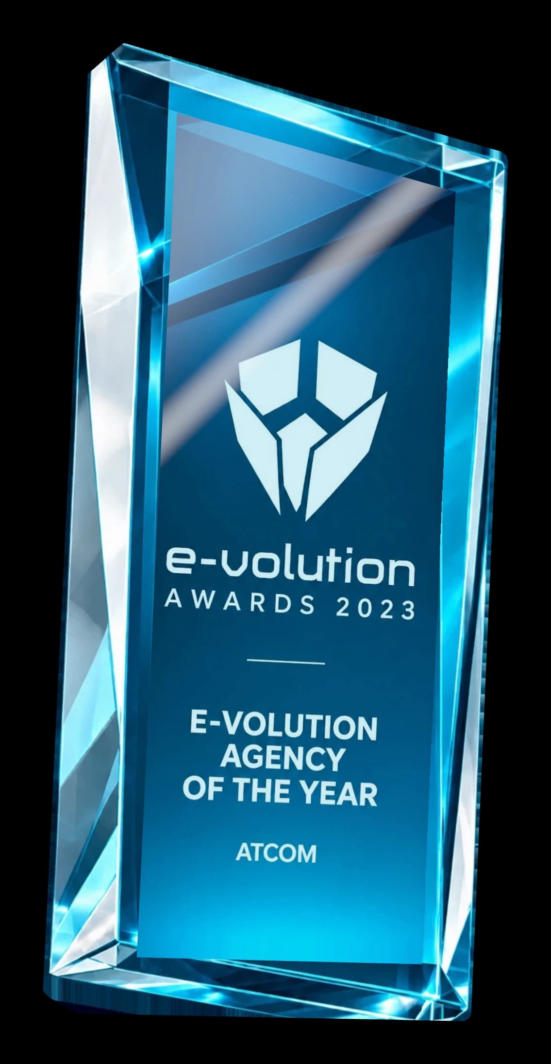 The e-volution Awards 2023 trophy for e-volution Agency of the Year